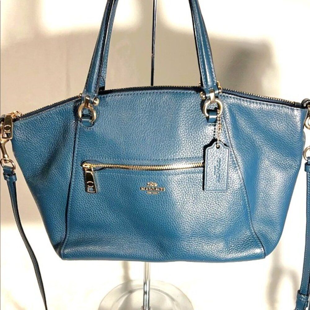 Coach Prairie Satchel Teal Leather Bag - #79997 - Picture 2 of 10